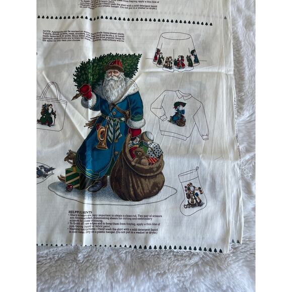 Vintage 1980's VIP Print Cranston Old Father Christmas Appliqués Holiday Sewing - Picture 2 of 6